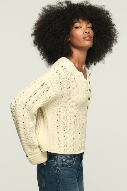 CABLE HENLEY SWEATER, image 4