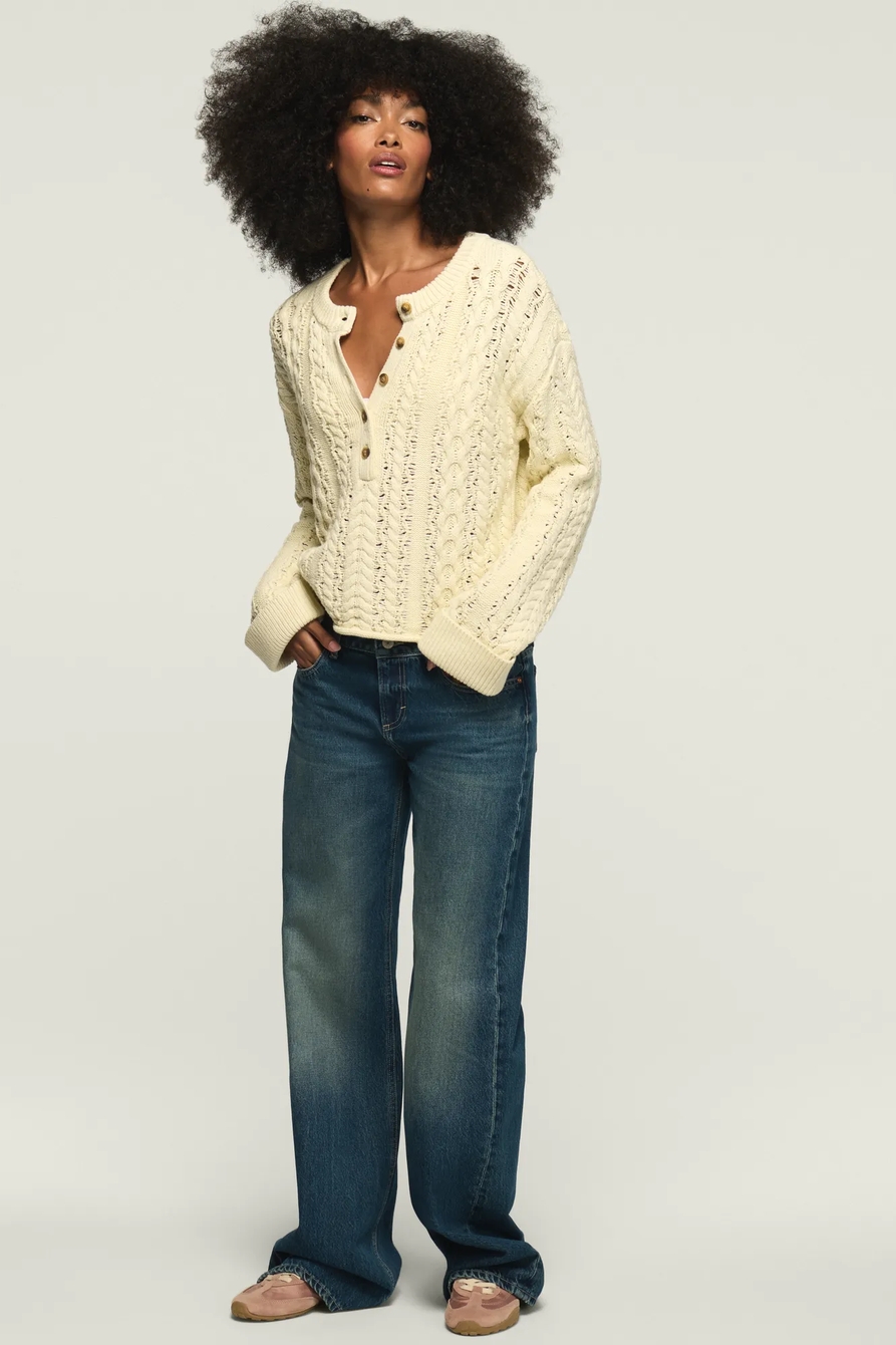 CABLE HENLEY SWEATER, image 5