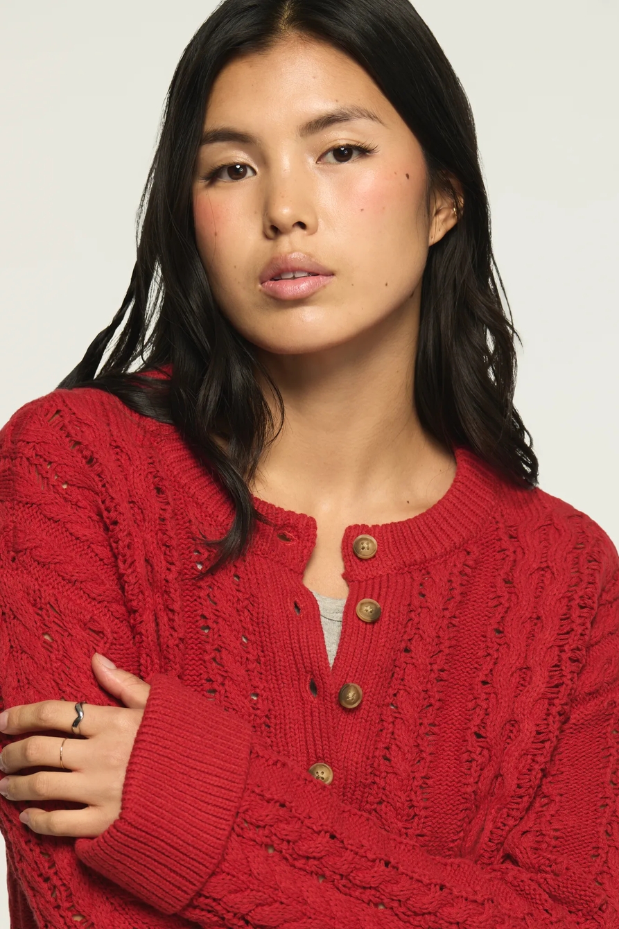 CABLE HENLEY SWEATER, image 3