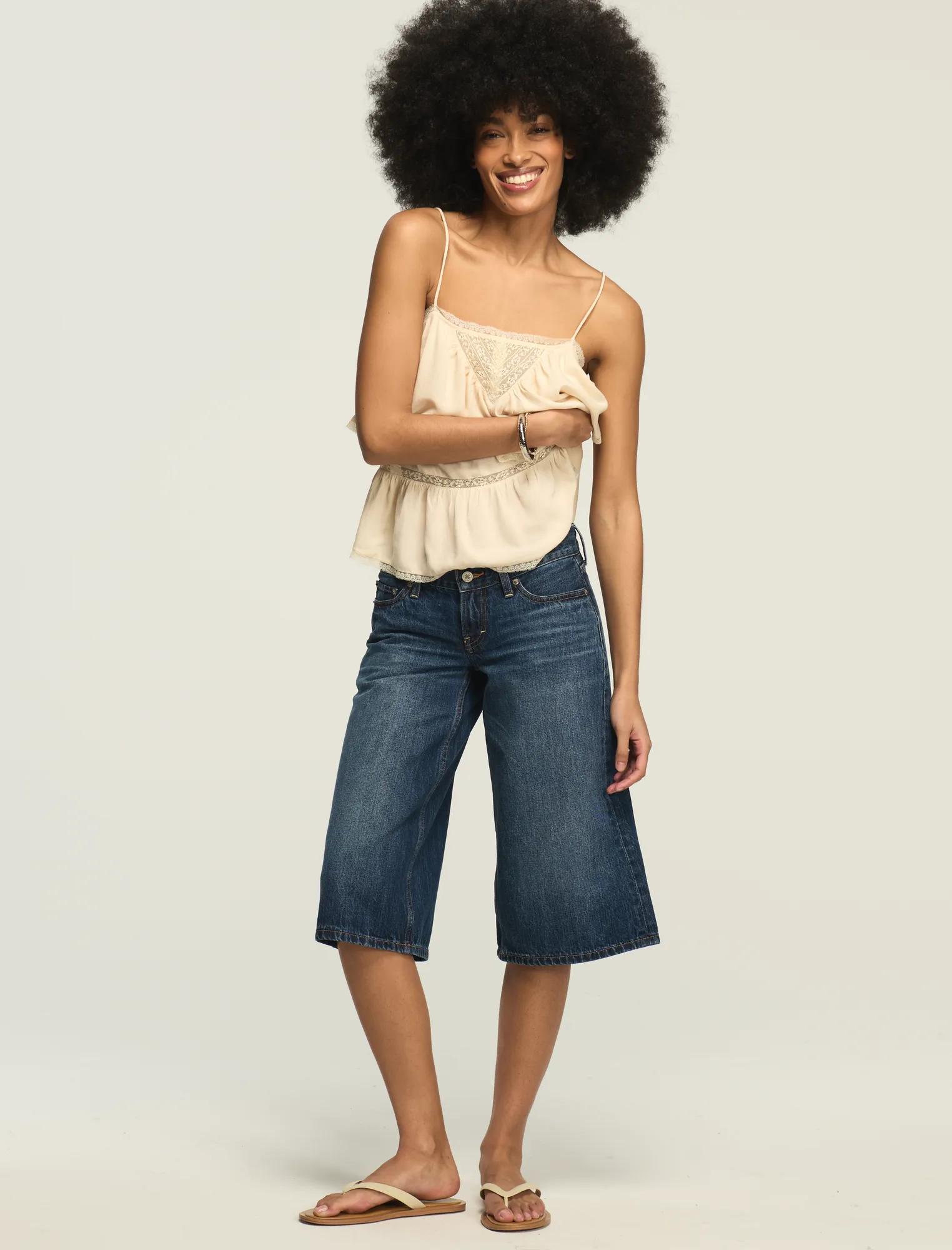 super low rise ultra wide culotte