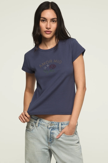 AMOR MIO BABY TEE, image 1