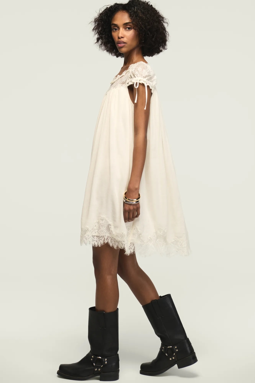 LACE BABYDOLL MINI DRESS, image 4