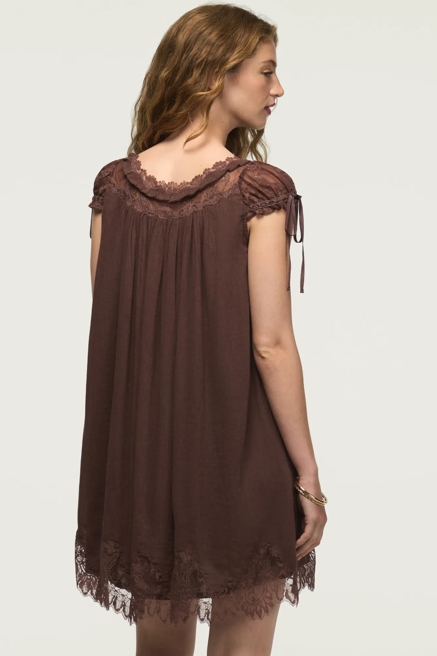 LACE BABYDOLL MINI DRESS, image 3