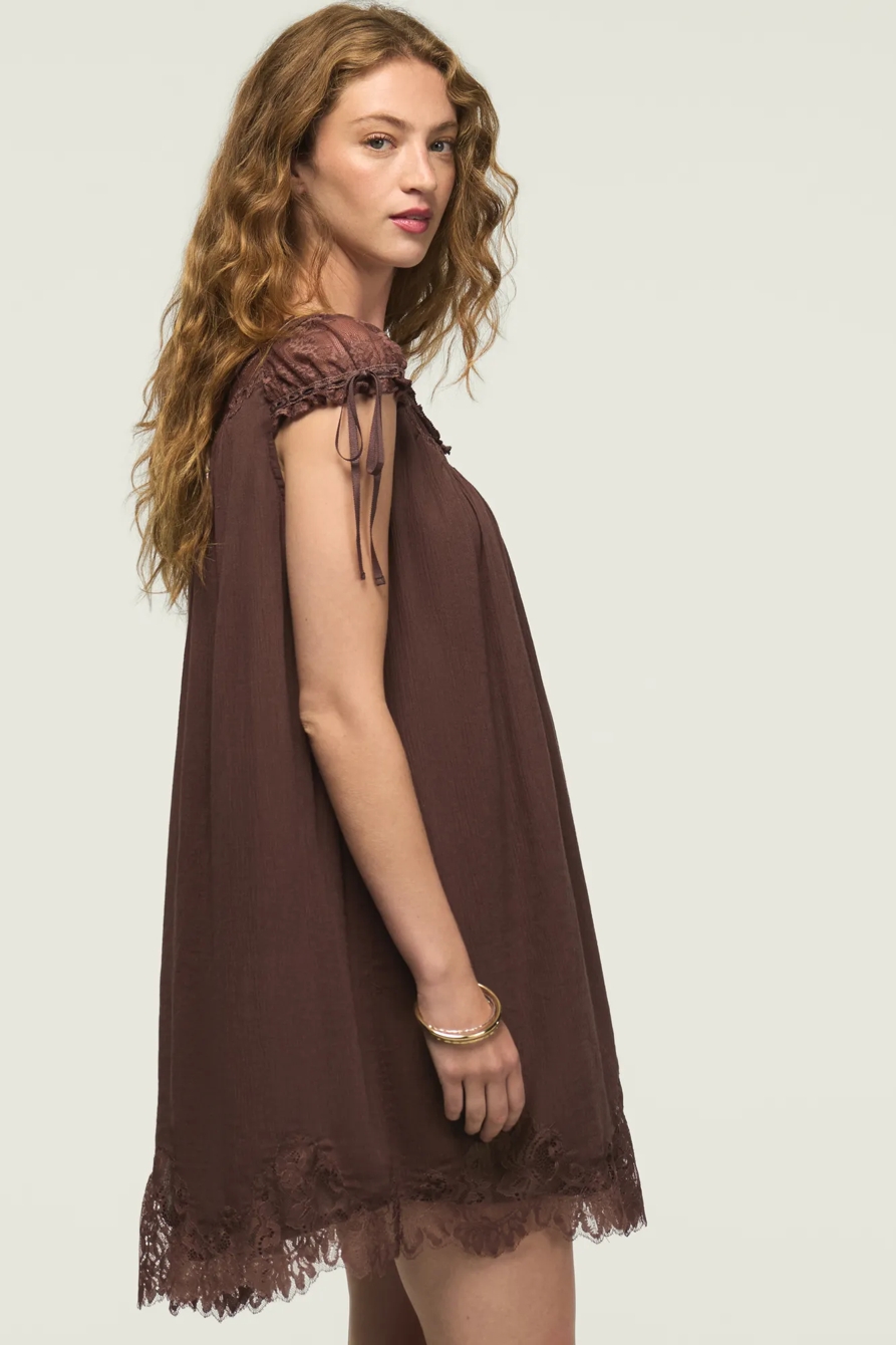 LACE BABYDOLL MINI DRESS, image 4