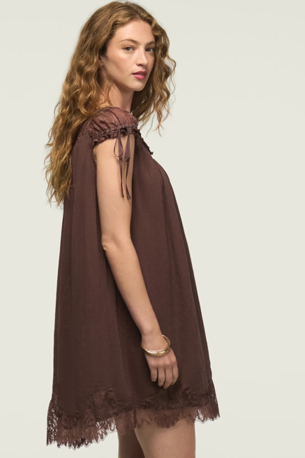 LACE BABYDOLL MINI DRESS, image 4