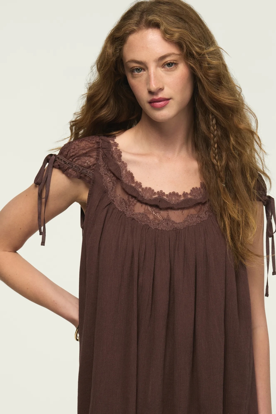 LACE BABYDOLL MINI DRESS, image 5
