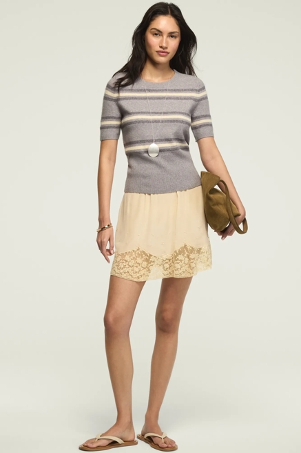 STRIPED SWEATER TEE, image 1