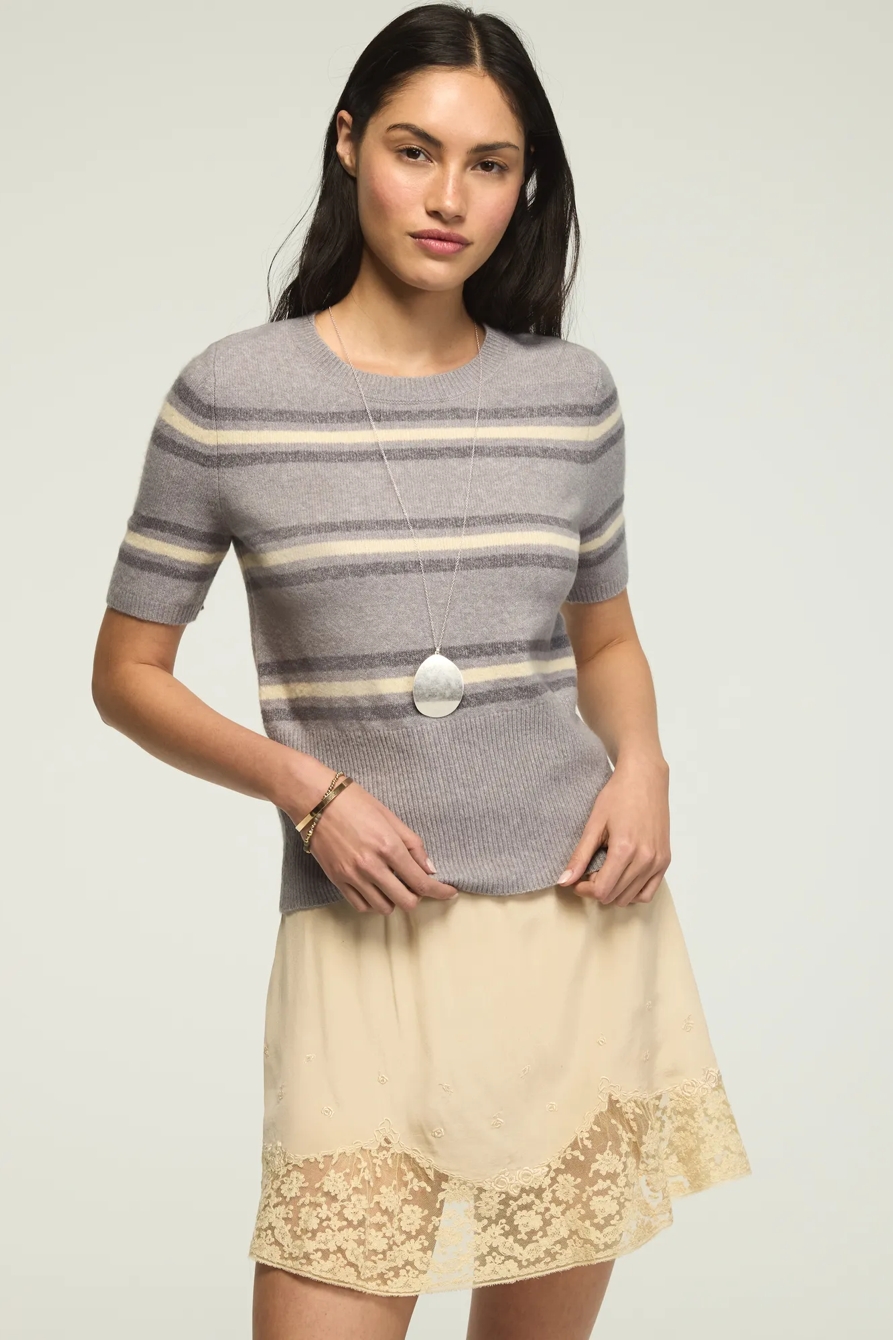 STRIPED SWEATER TEE, image 2