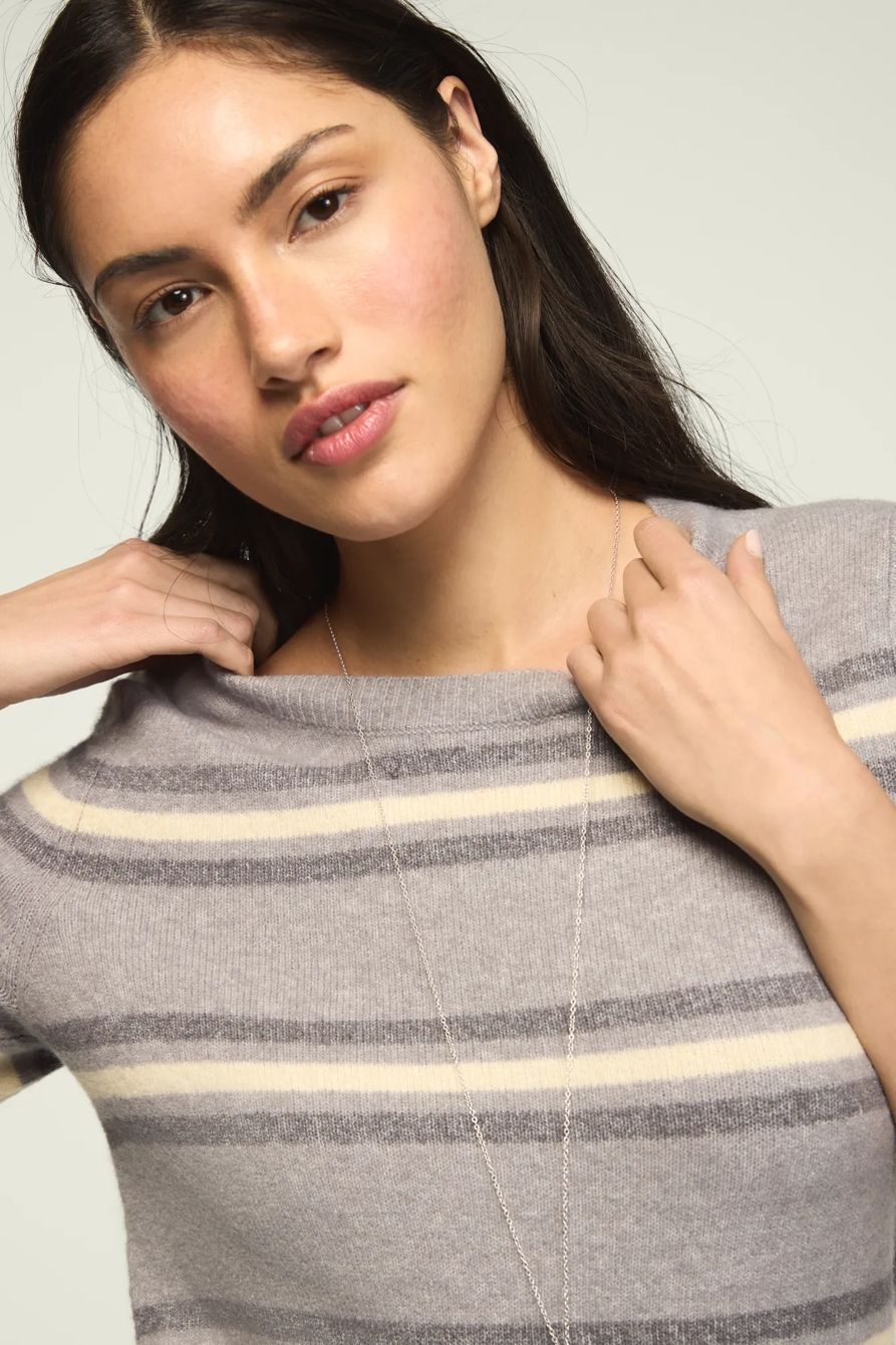 STRIPED SWEATER TEE, image 5