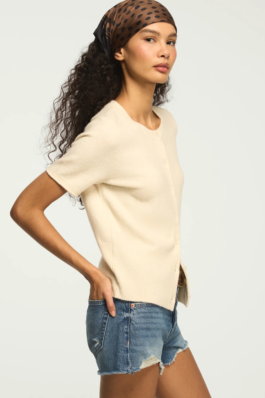 STRIPED CARDIGAN CREW SWEATER TEE, image 4