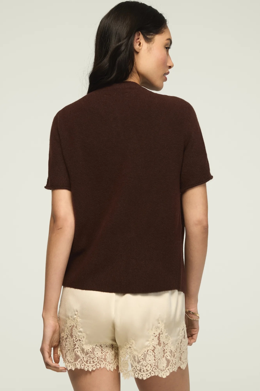 STRIPED CARDIGAN CREW SWEATER TEE, image 3