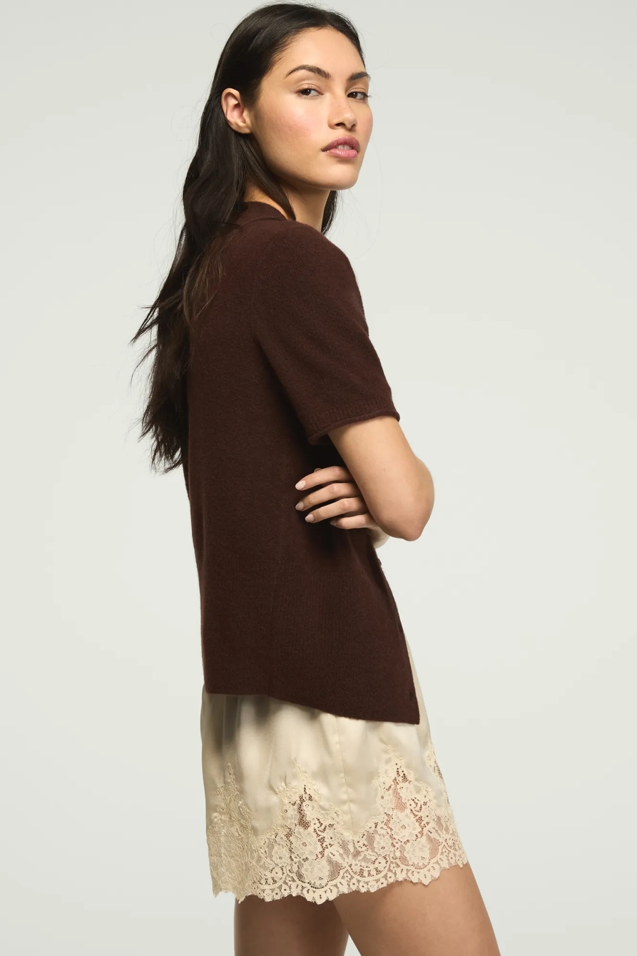 STRIPED CARDIGAN CREW SWEATER TEE, image 4