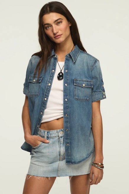 SHORT SLEEVE WESTERN SHIRT, image 1