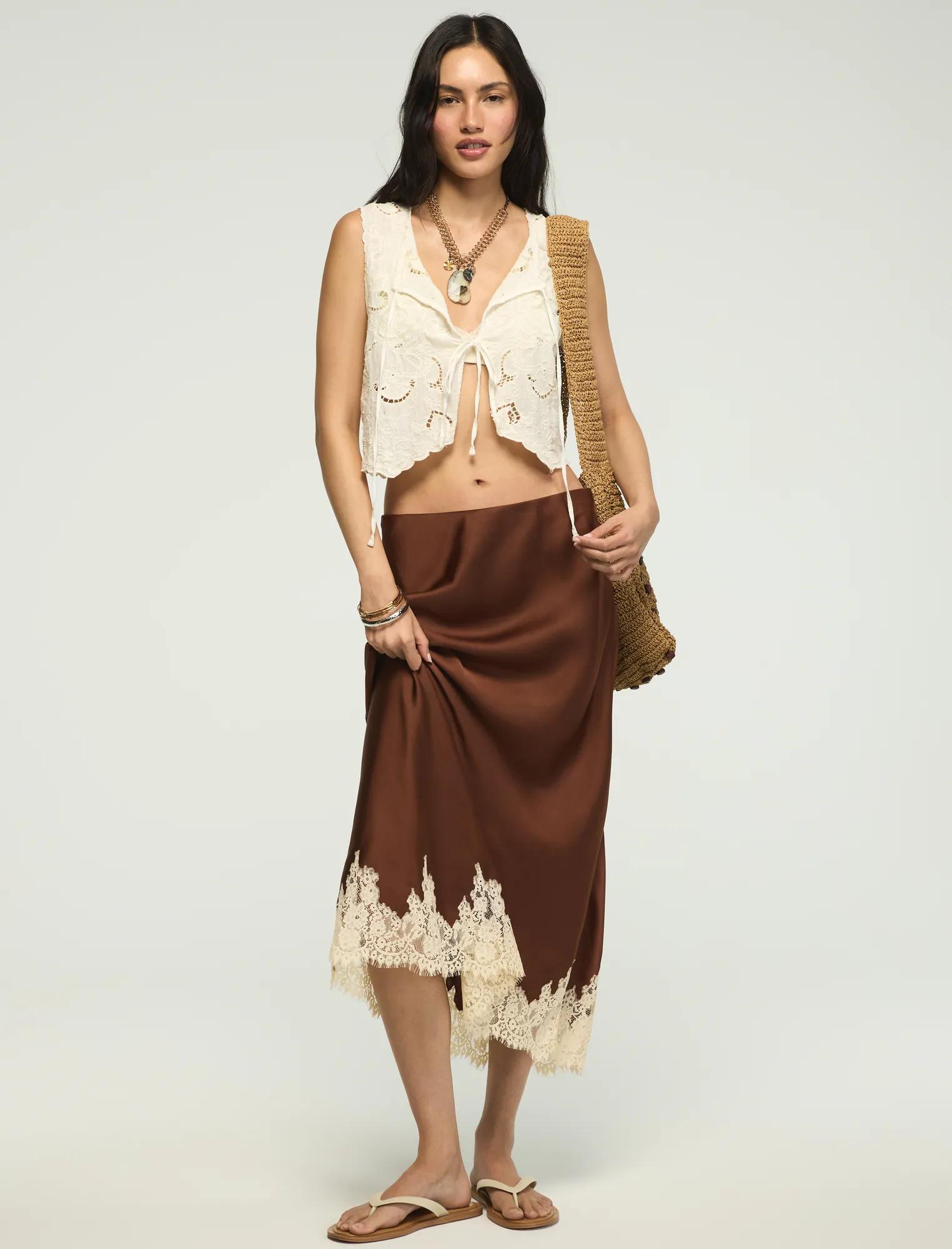 lace slip skirt