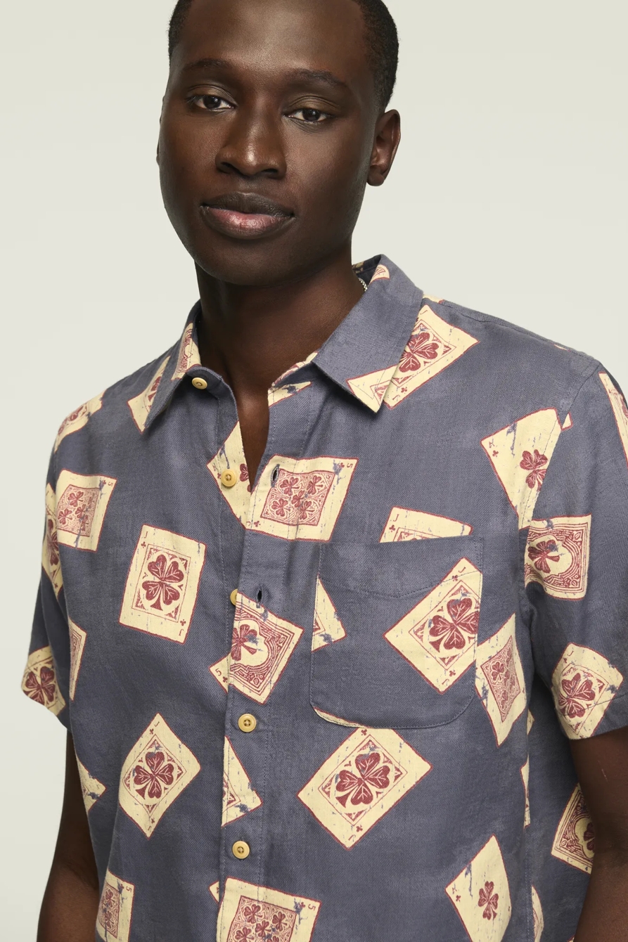 SHORT SLEEVE PRINTED CAMP COLLAR SHIRT, image 2