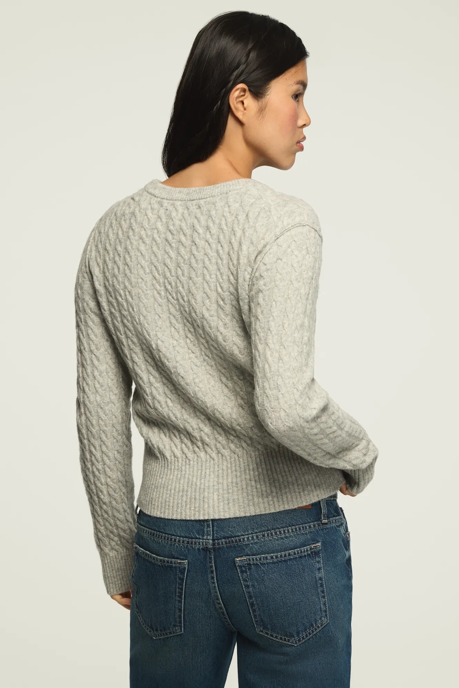 CABLE KNIT CREW SWEATER, image 3