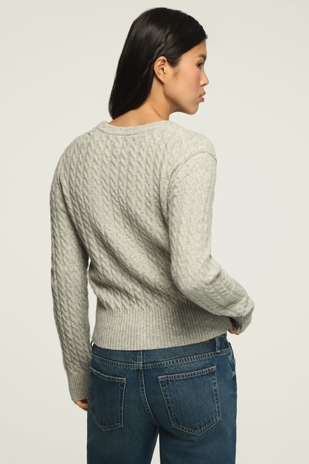 CABLE KNIT CREW SWEATER, image 3
