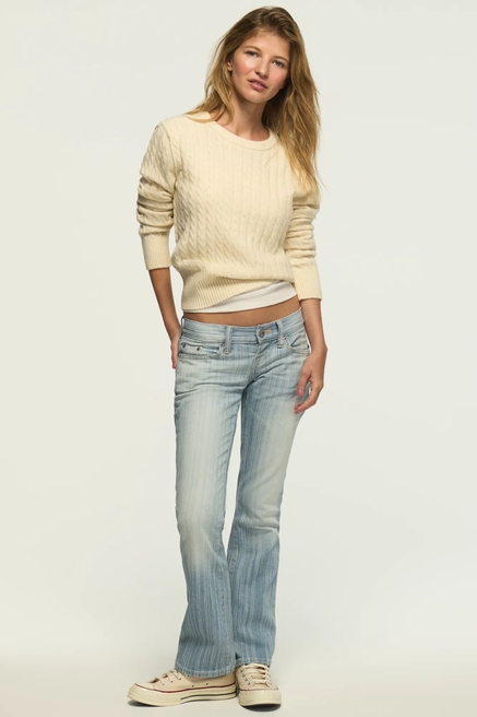 CABLE KNIT CREW SWEATER, image 2