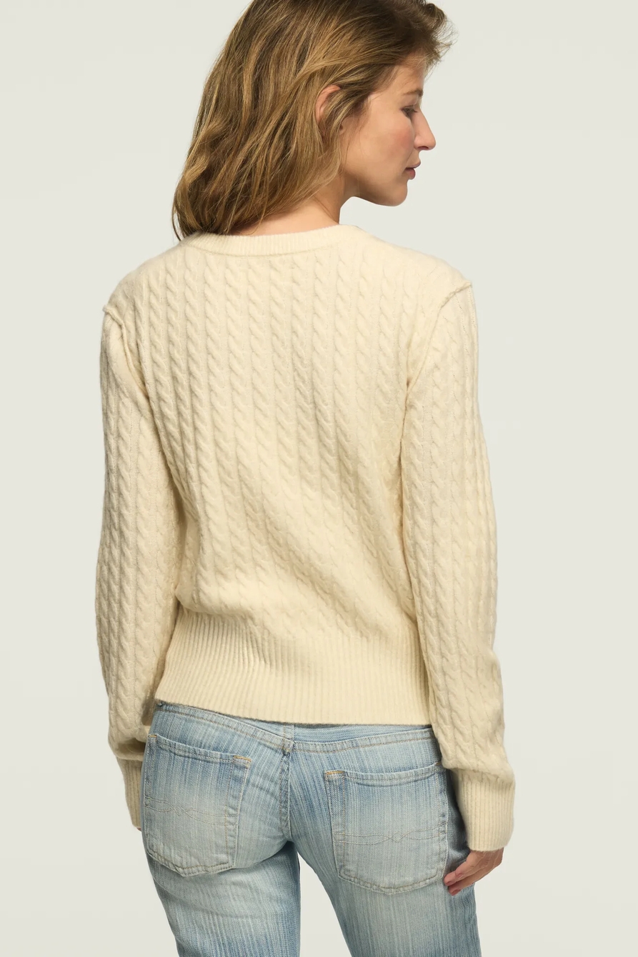CABLE KNIT CREW SWEATER, image 3