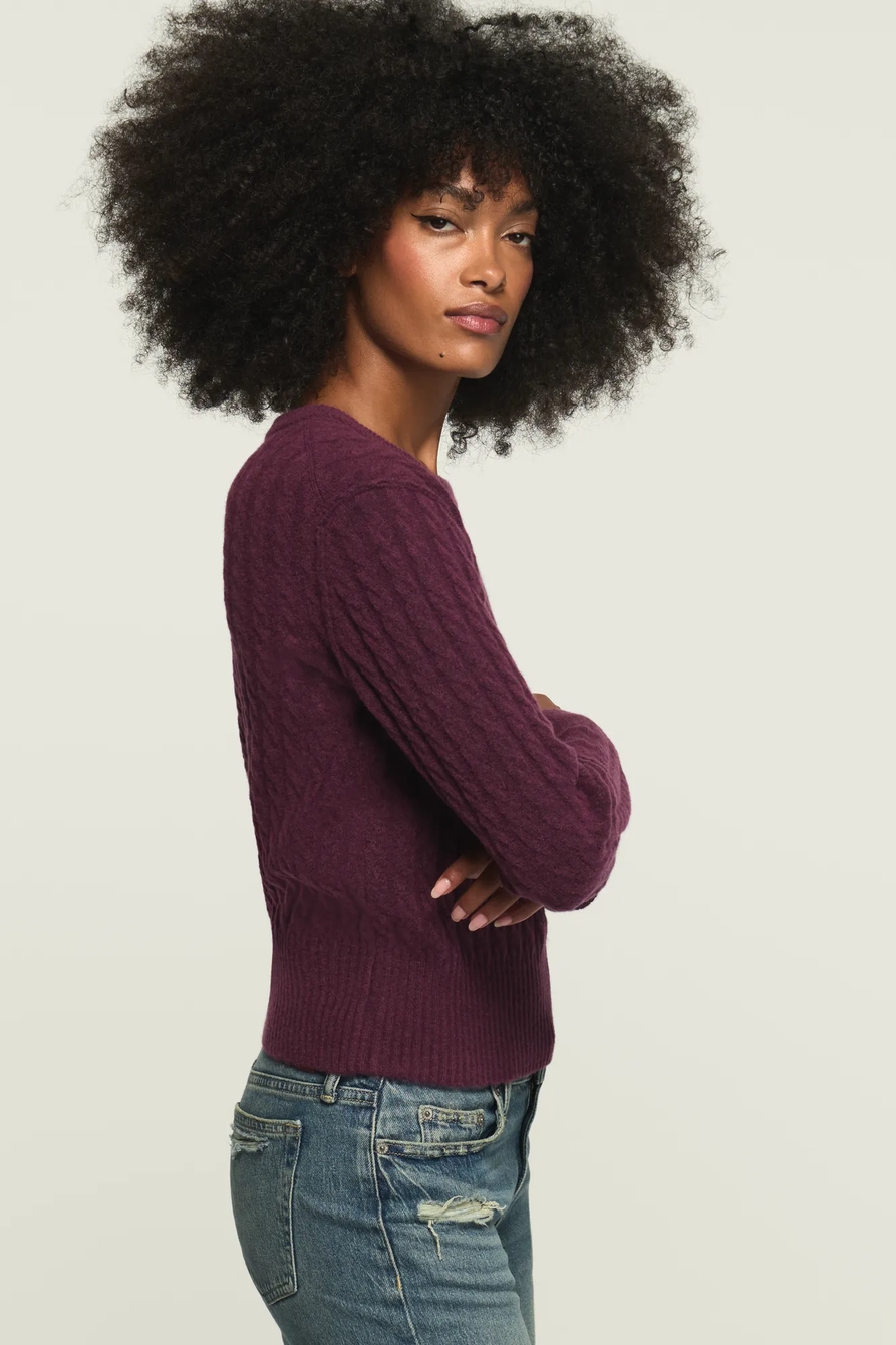 CABLE KNIT CREW SWEATER, image 4