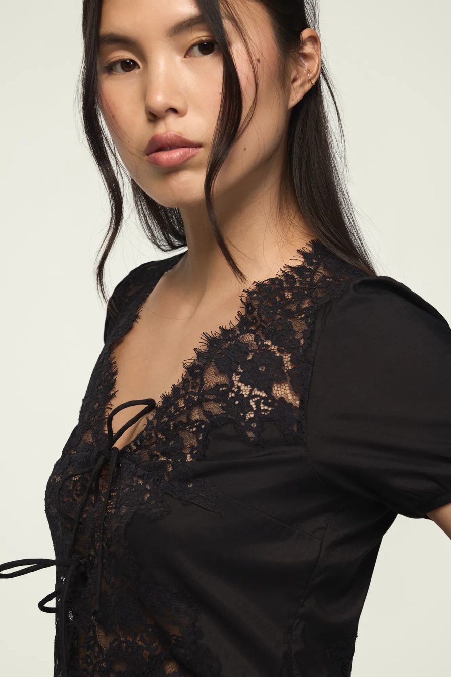LACE TRIM FLYAWAY TOP, image 6