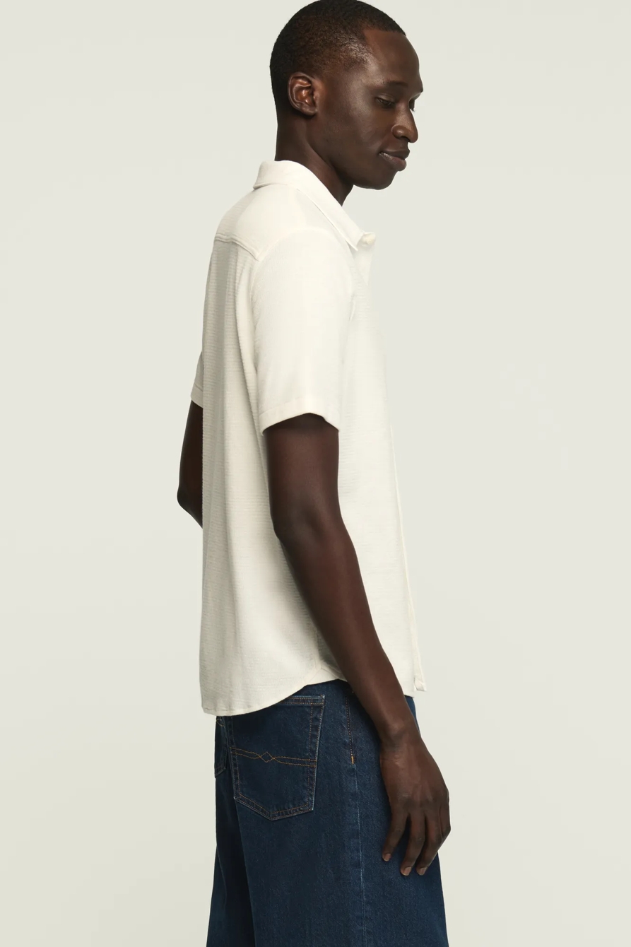 TEXTURED BUTTON THRU KNIT SHIRT, image 4