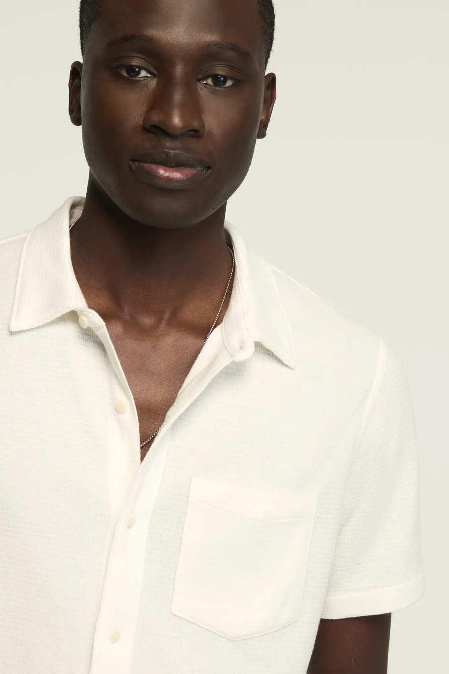 TEXTURED BUTTON THRU KNIT SHIRT, image 5