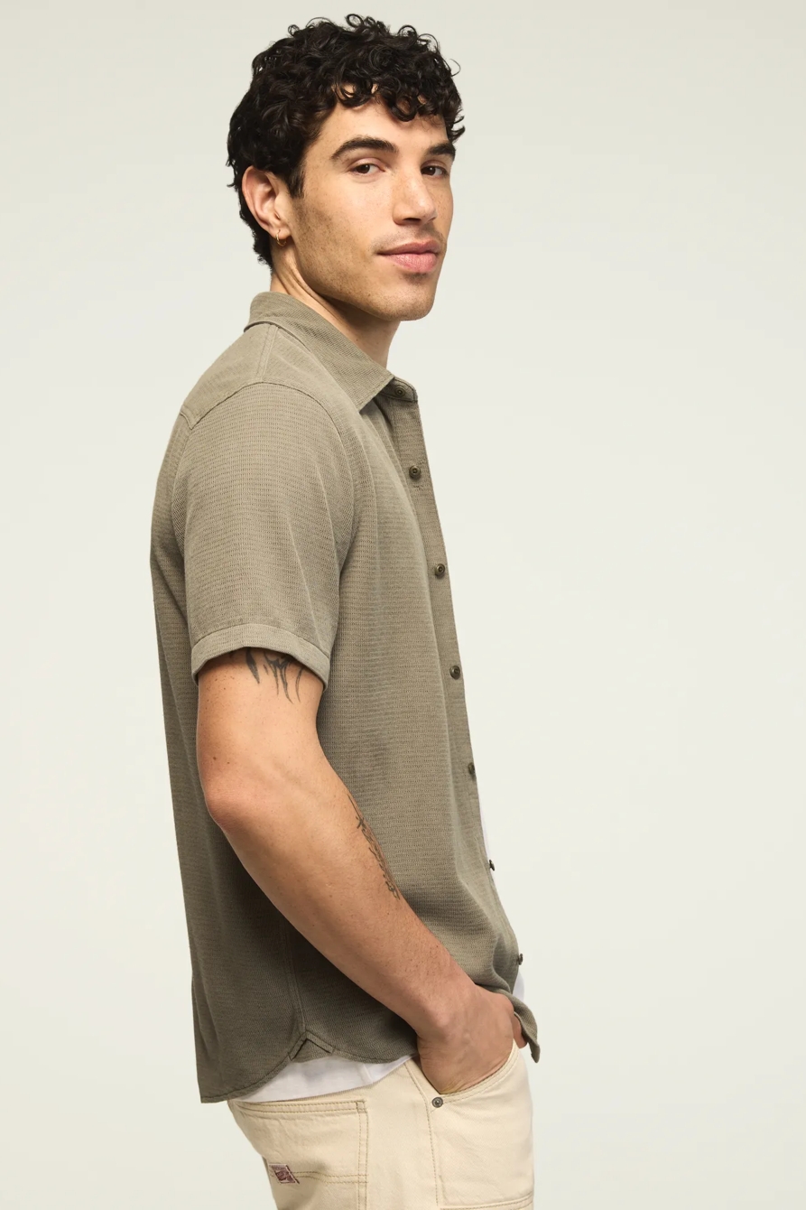 TEXTURED BUTTON THRU KNIT SHIRT, image 4