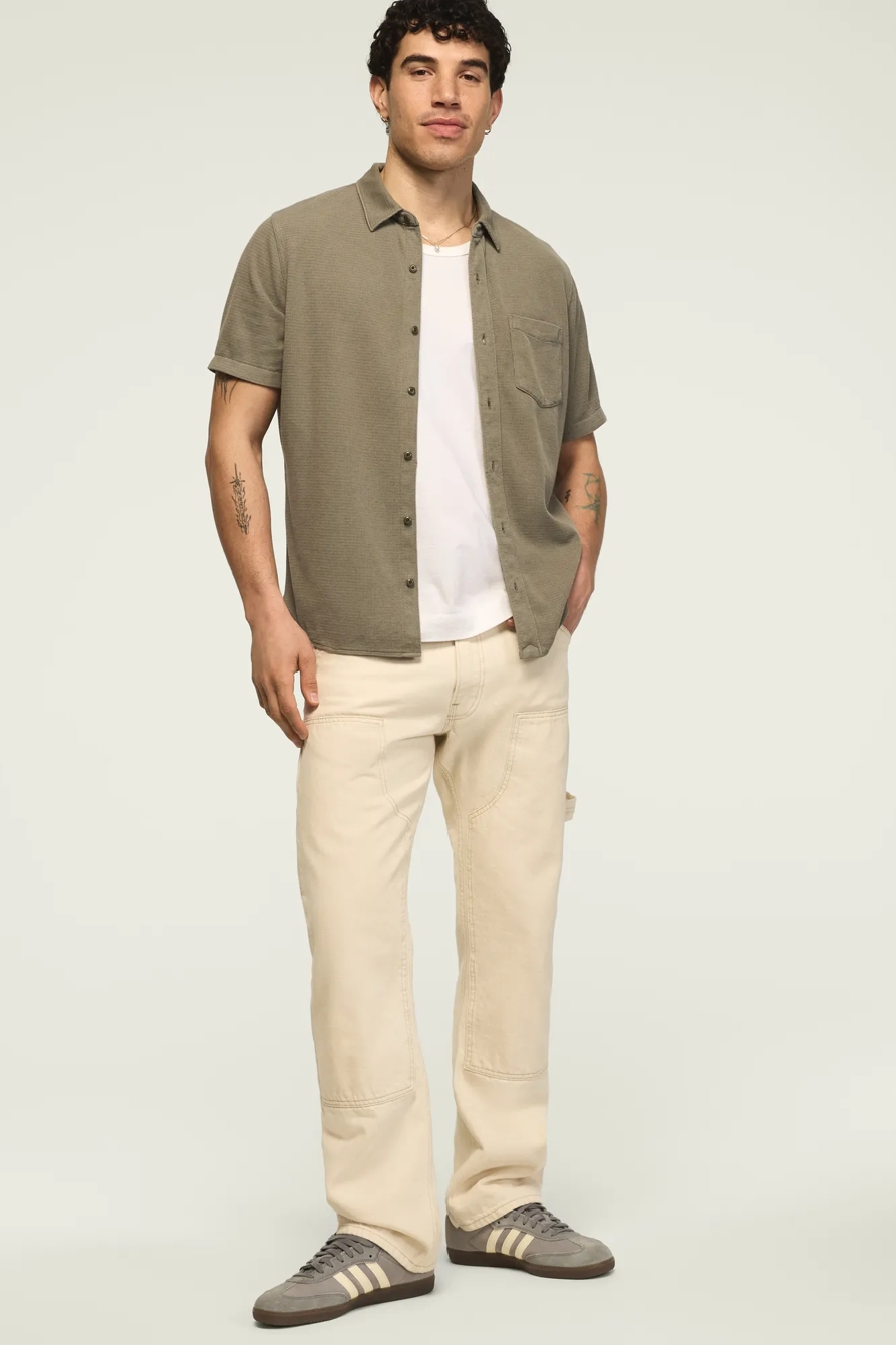 TEXTURED BUTTON THRU KNIT SHIRT, image 5
