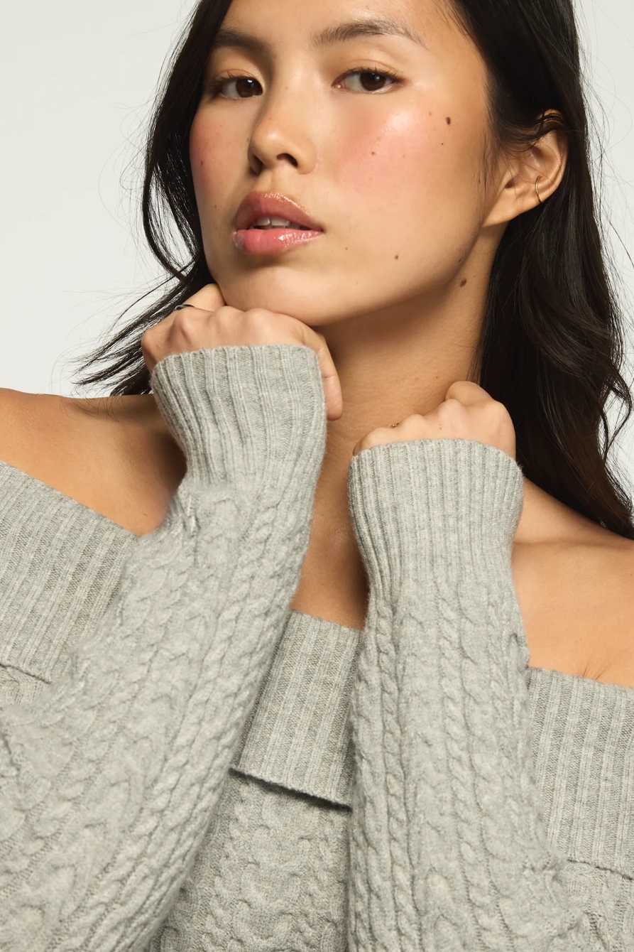 FOLD OVER RIB SWEATER, image 2