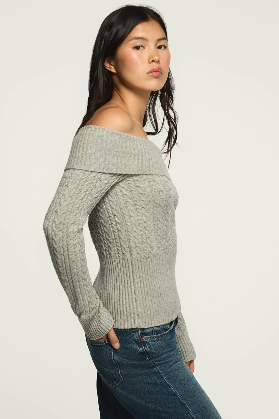 FOLD OVER RIB SWEATER, image 4