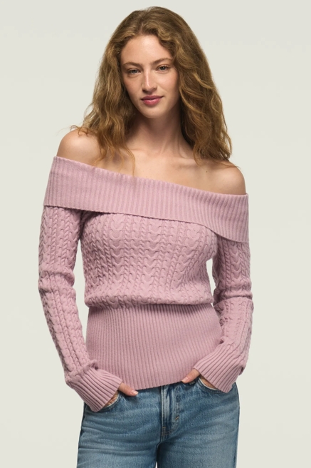 FOLD OVER RIB SWEATER, image 1