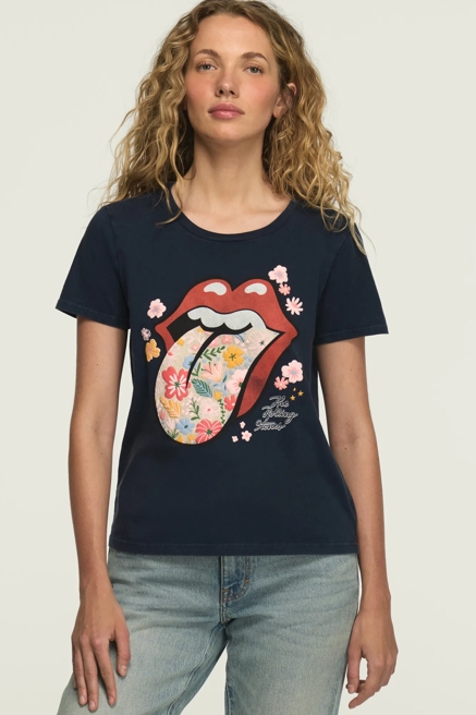 ROLLING STONES FLORAL TONGUE CLASSIC CREW, image 1