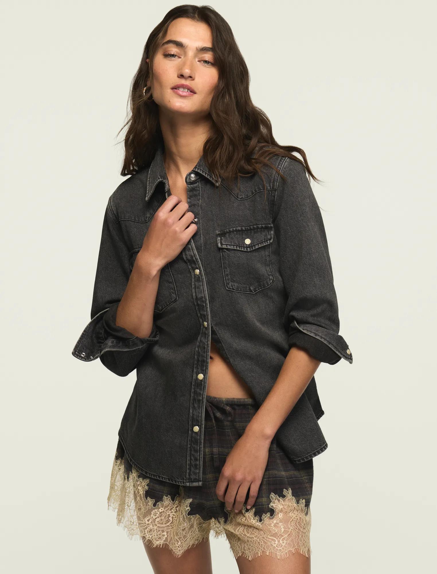 denim western shirt