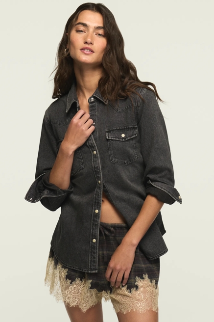 DENIM WESTERN SHIRT, image 1