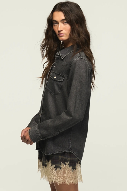 DENIM WESTERN SHIRT, image 4