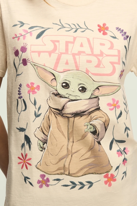 STAR WARS FLORAL GROGU BOYFRIEND TEE, image 2