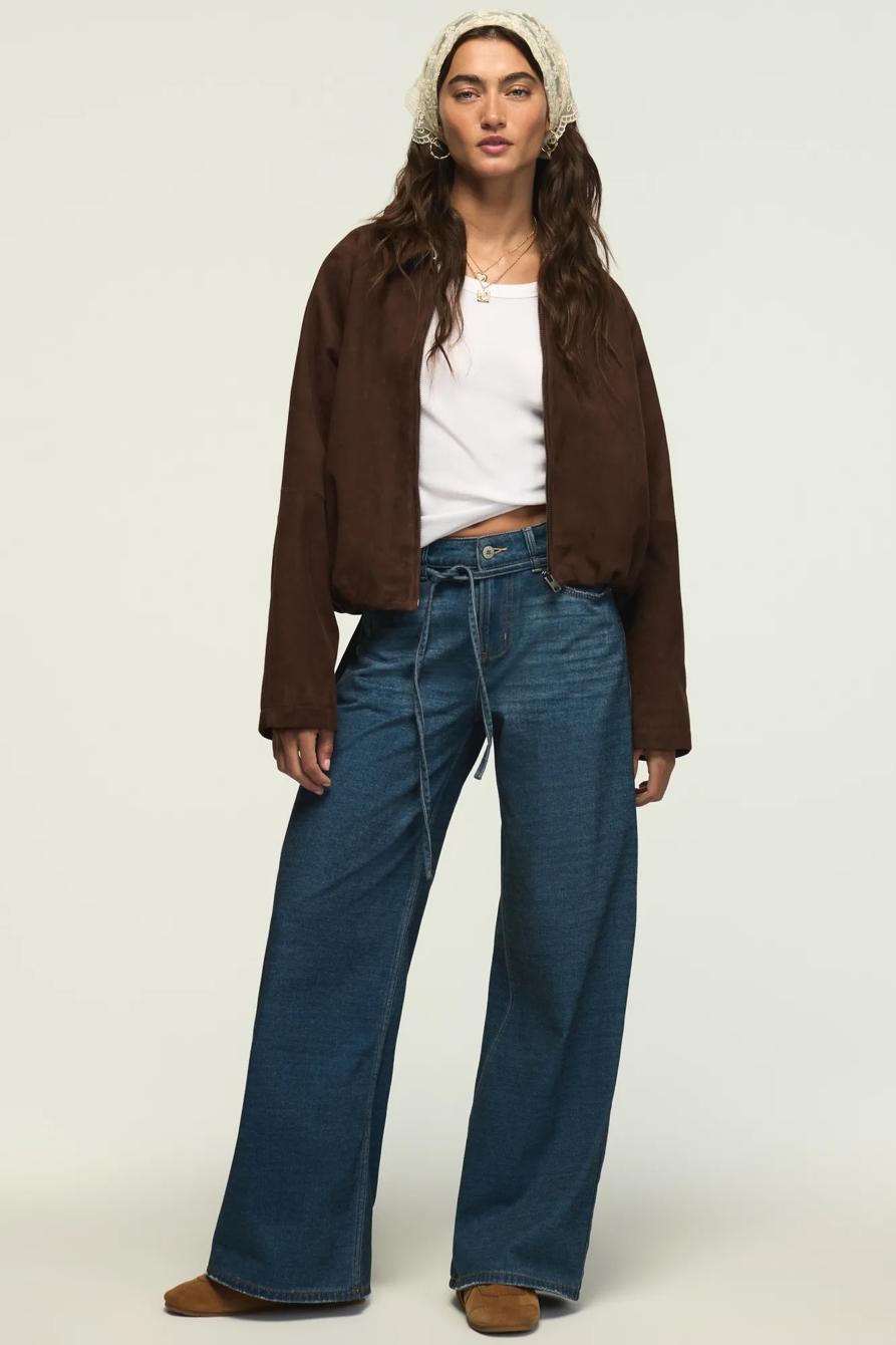VELVET DENIM LUXE PALAZZO, image 2