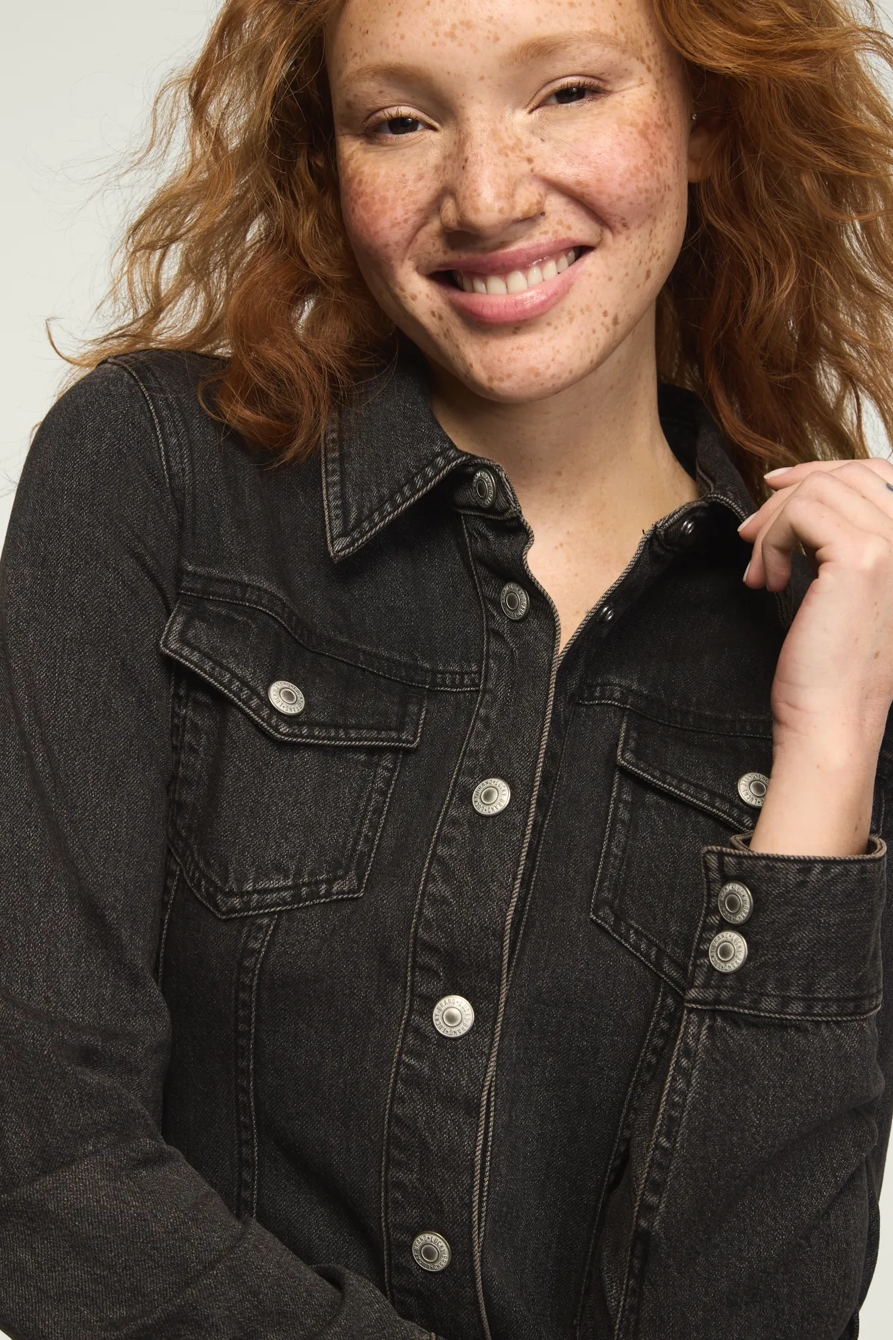 DENIM FITTED SHIRT DRESS, image 5
