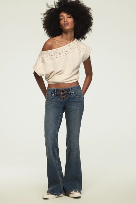 CHENILLE BOAT NECK SWEATER TEE, image 3