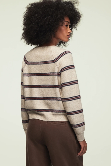CLOUD SOFT STRIPED HENLEY SWEATER, image 3