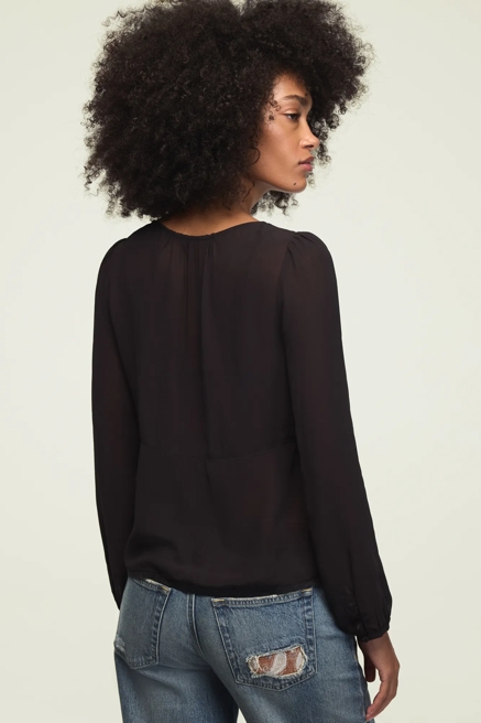 LONG SLEEVE LACE CUTAWAY TOP, image 3