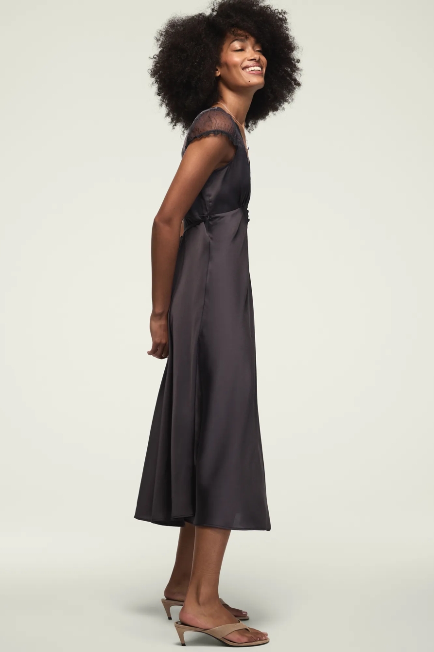 SHORT SLEEVE SIMONE LACE MAXI DRESS, image 5