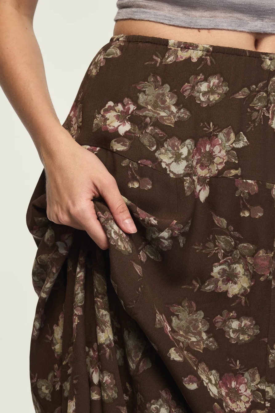 FLORAL DROP WAIST MIDI SKIRT, image 5