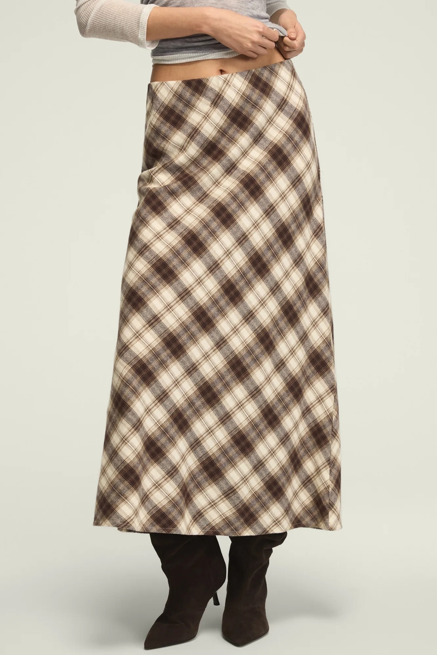PLAID SLIP SKIRT, image 2