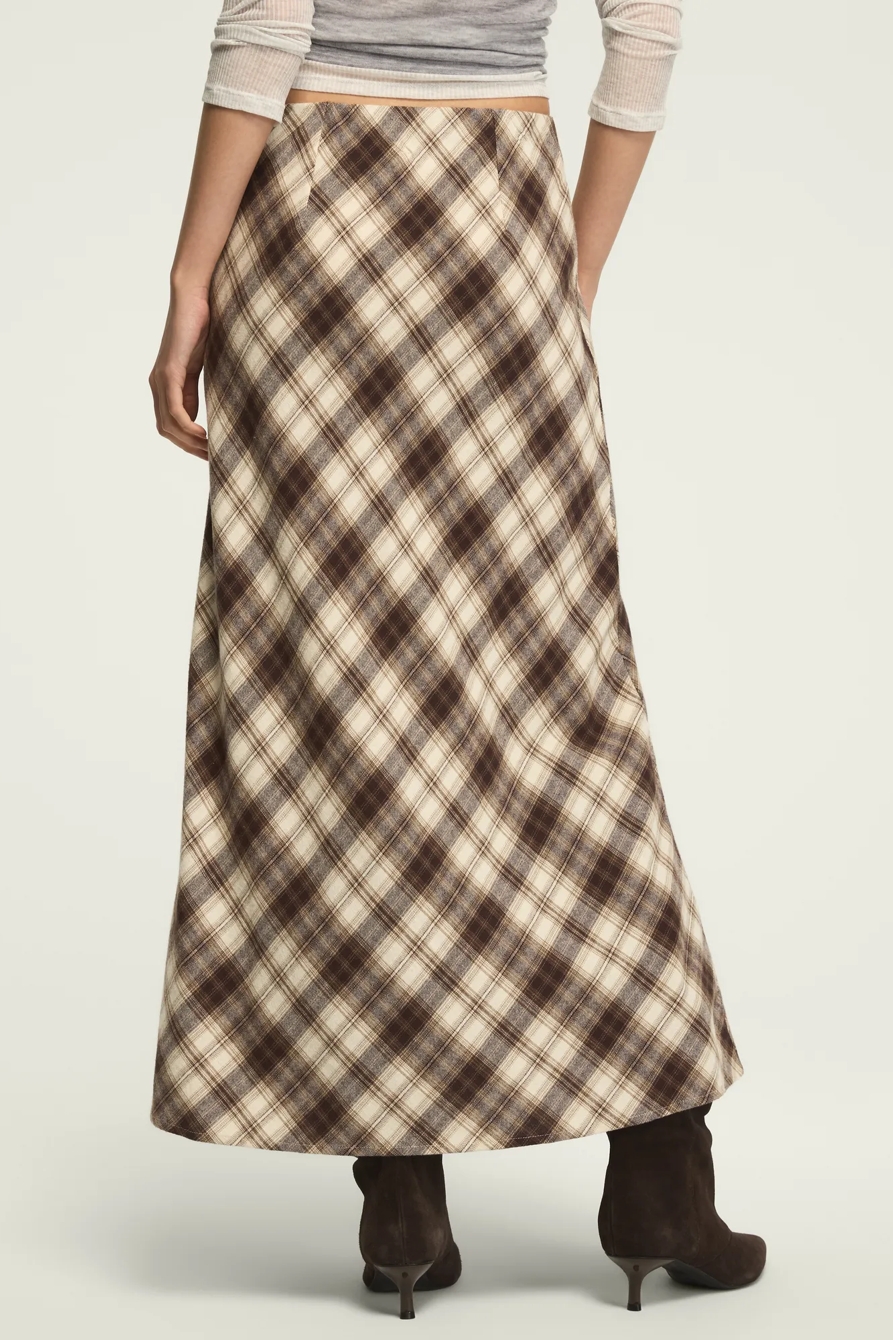 PLAID SLIP SKIRT, image 3