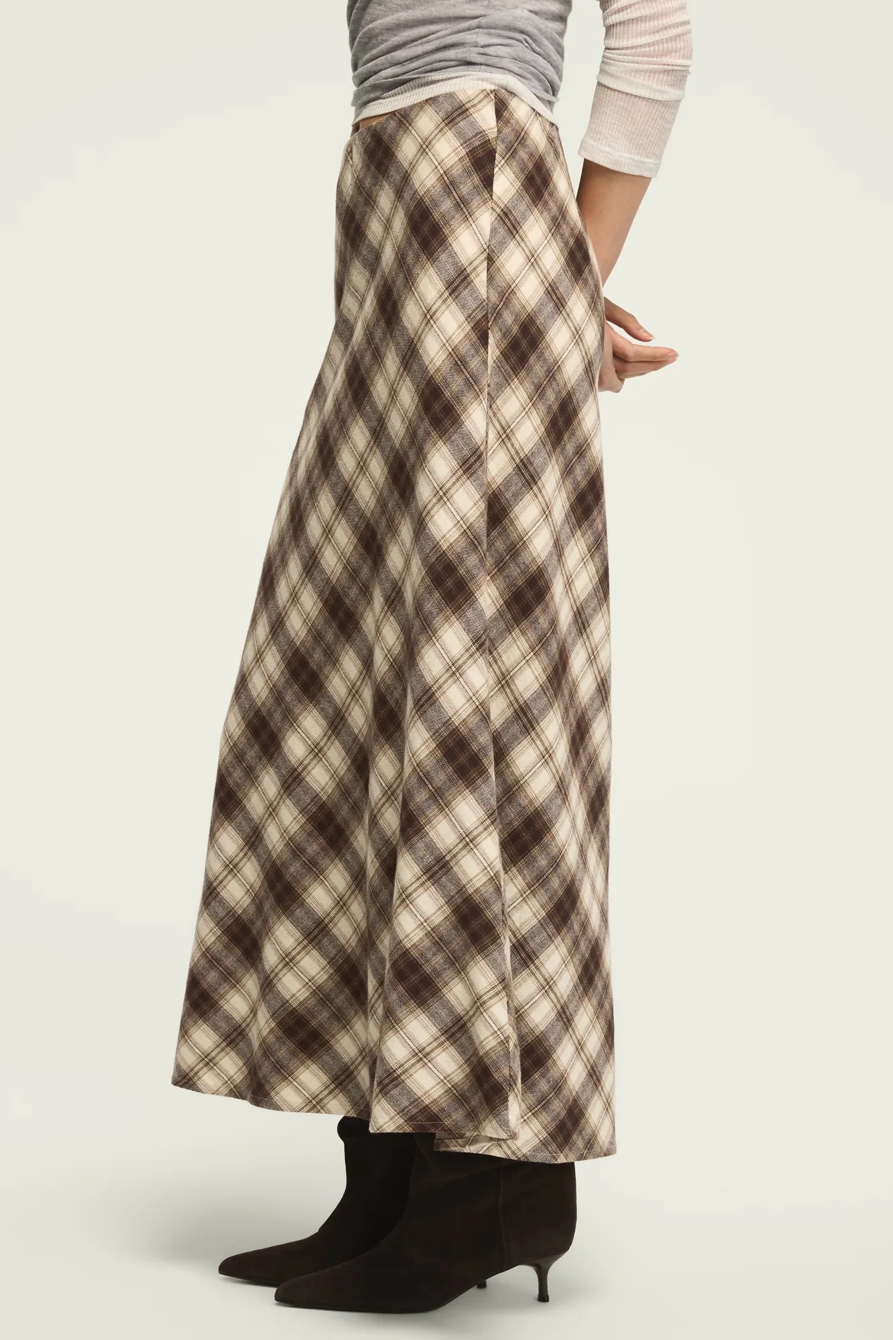 PLAID SLIP SKIRT, image 4