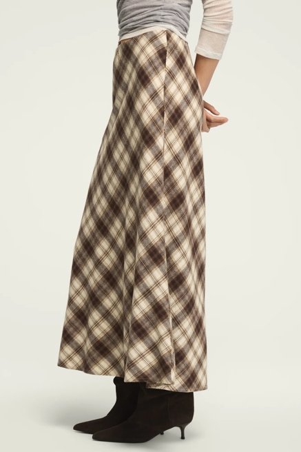 PLAID SLIP SKIRT, image 4
