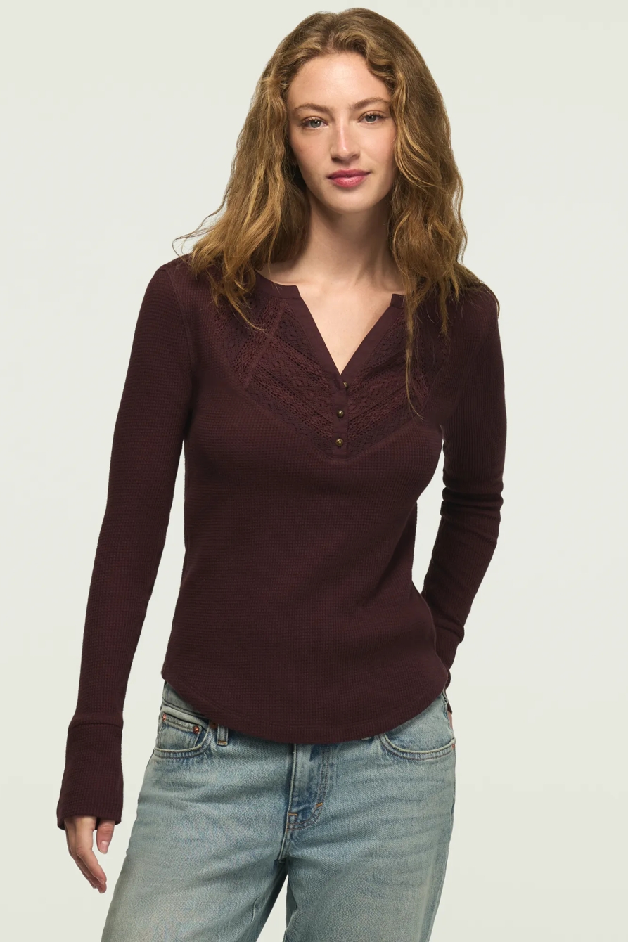 LACE TRIM MIX HENLEY, image 5