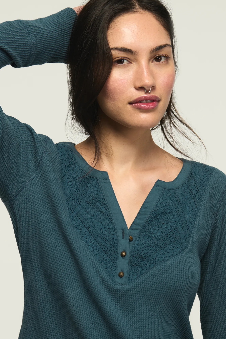 LACE TRIM MIX HENLEY, image 5